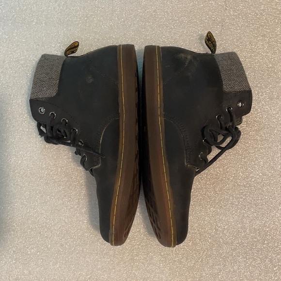 Dr Martens Maelly black leather with padded collar Maelly sneaker boots lace-up - Picture 4 of 12
